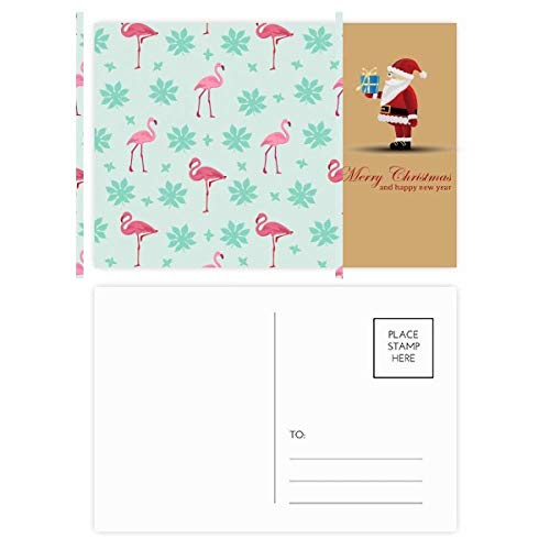 Cartes postales flamant rose vert de Noël pour accompagner tous vos cadeaux