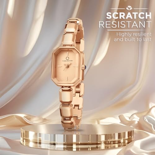 Image of Carlington Diva Series Analog Women Wrist Watches with Stainless Steel Chain Strap | Premium Fashion Watches for Ladies | CT - 118