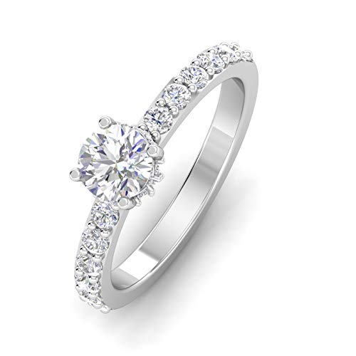 1.00ctw Diamond Solitaire Engagement Ring in 14k White Gold (1.00ctw, H-I, I2-I3)2