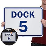 SmartSign 'Dock 5' Dock Number Sign | 18' x 24' 3M Engineer Grade Reflective Aluminum