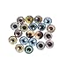 JERKKY Bambola di Vetro Occhi Animali Artigianato Fai da Te Bulbi oculari per Gli Occhi di Dinosauro Accessori Monili Che Fanno a Mano 20 Pezzi Colore Casuale 8mm