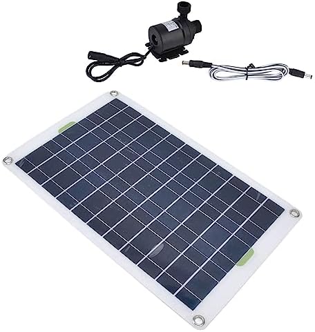 Miniatura 4 de FTVOGUE Kit solar con y alambre 50W Panel 800L por hora 12V de bajo ruido DC silicona plástico bomba de estanque solar para jardín, paneles solares