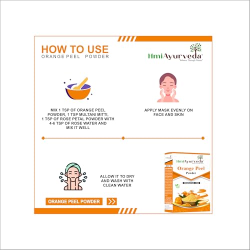 Image of Orange Peel Powder For Face and Skin Cleansing (200 Grams)