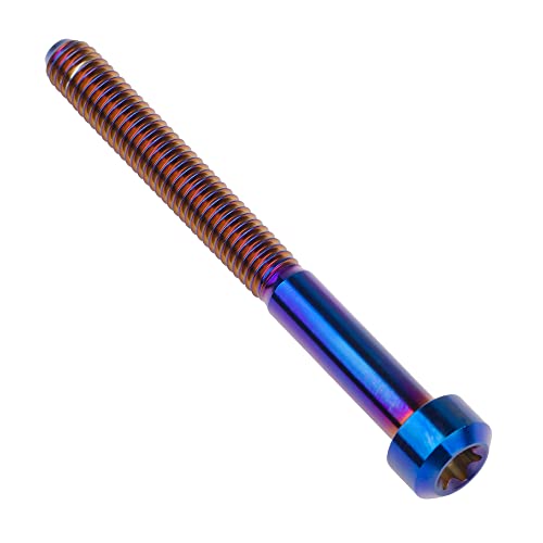 Image of Titanium Torx Square Head M6 x 10 15 20 25 30 35 40 45 50 60 65 70 80mm Screw Pack of 5 (Burn Blue, M6x65mm)