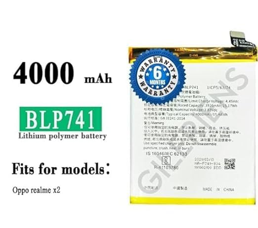 Image of Original BLP741 Battery for Realme XT /X2 RMX1921 RMX1992, RMX1993, RMX1991 Battery with 6 Month Warranty /**** (B89)