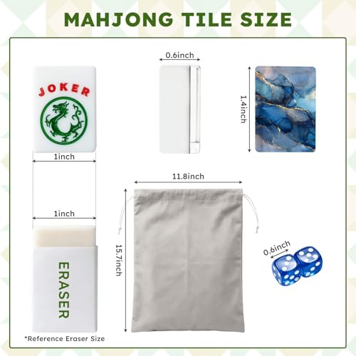 Set de Fichas American Mahjong Acrílicas 166 piezas con Bolsa miniatura 2