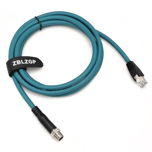 Câble blindé Ethernet M12 X-Code mâle vers RJ45 Cat7e pour caméra industrielle Cognex 2m - 5
