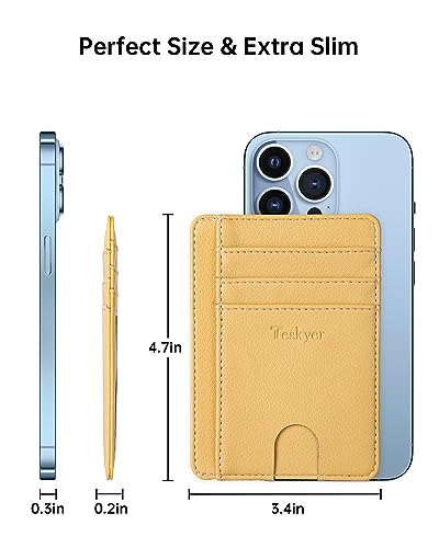 Image of Teskyer Slim Minimalist Wallet for Men, RFID Front Pocket Card Holder | Ultra Slim Front Pocket Design, 8 Card Slots, RFID Protection, Smooth Faux Leather for Everyday Carry
