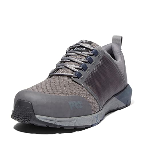 Image of Timberland PRO Men's Radius Composite Safety Toe Industrial Athletic Work Shoe, Grey /Navy-2024 NEW, 8.5 W