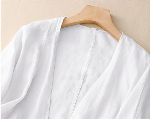 Image of IDEALSANXUN Womens Casual Spring Summer Lightweight Cotton Linen Jackets Cardigan Tops