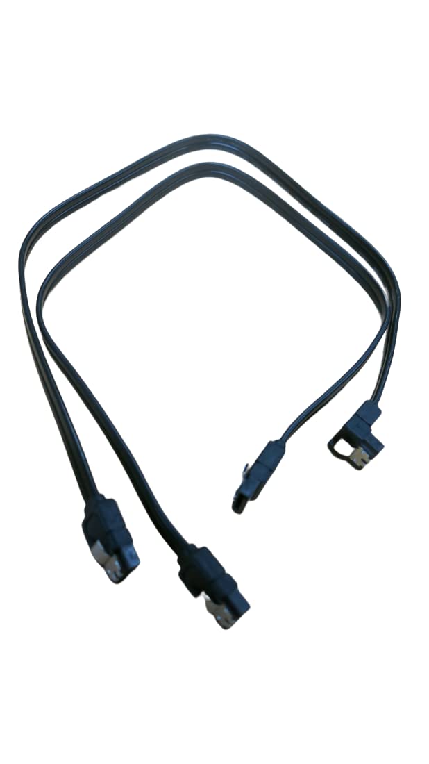2 ADET SATA III Kablo 40cm, 6 Gbits, 90° Açılı, 1 Düz ve 1 90 Derece Açılı, Orjinal