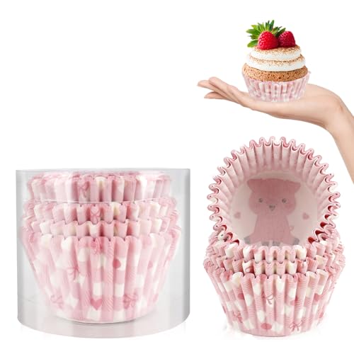 Kiopdse Cupcake Liners,100 pcs Muffin Liners,Cupcake Wrappers,Paper Cupcake Liners,Pig Themed Paper Muffin Cupcake Liners,Muffin Baking Cups,Paper Baking Cups,Cupcake Papers,Standard Size 2x1.25inch
