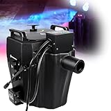FBJAMZ Nebelmaschine, Trockeneis, DJ-Bühne, professionelle Rauchmaschine, Trockeneis, niedrig liegende Nebelmaschine, für drinnen und draußen, Bühne, Hochzeit, Party, Club (6000 W)