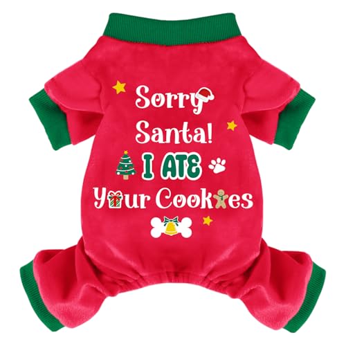 Dog Christmas Pajamas - Soft Lightweight Velv...