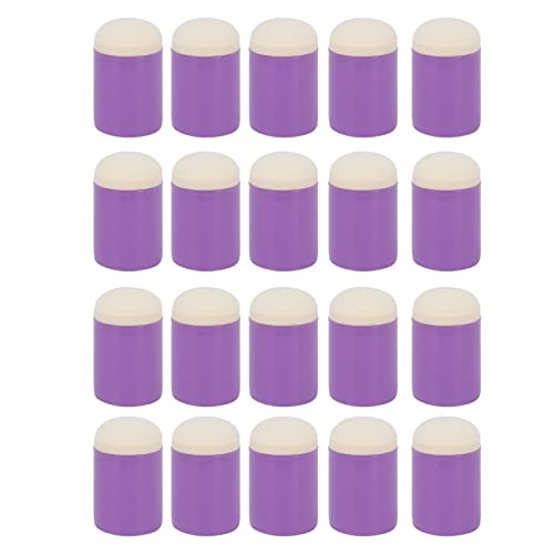 20 piezas DIY esponja para dedos Dauber cubierta de cabeza redonda ojeras Mini esponja Dauber Set para mezclar maquillaje