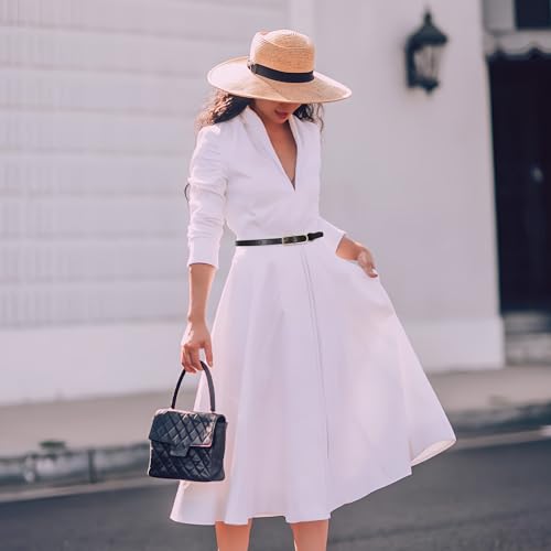 VONMELLI Women Skinny Belt Thin Leather Belt with Metal Buckle for Pants Jeans Casual Wear3