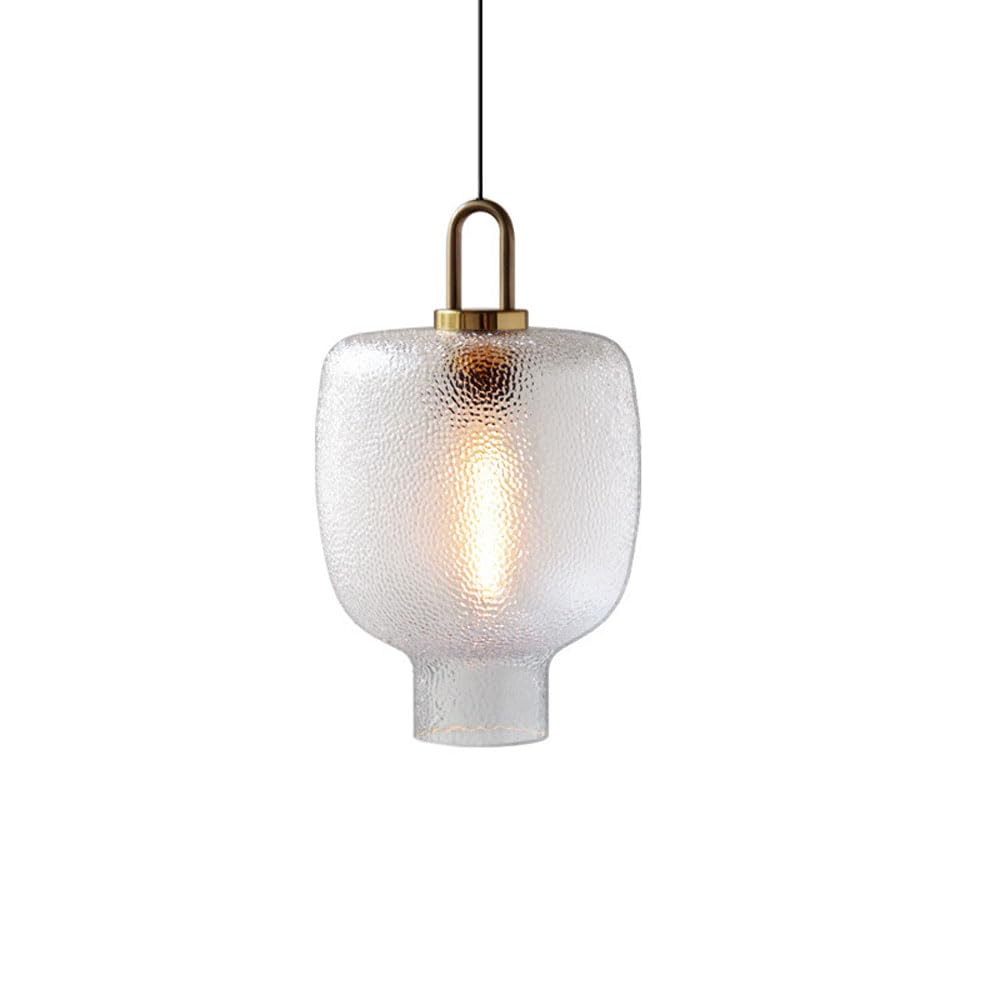 Modebhd Light Water Glass Pendant Lamps Transparen With Shade Hanging Handcrafted Art Ceiling S Metal Fittings Chandelier E27 Base Pendant Ing Fixture Hallway Bedside