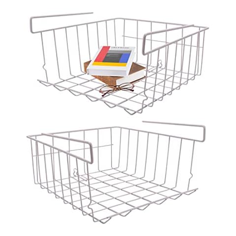 Unterregal Aufbewahrungskorb, Hängekorb Metall Hängekorb Regal Unter Schrank Hängekorb Metall Korb-Organizer Regaleinhängekorb Cover