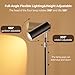 SIBRILLE Spotlight Floor Lamp, Tall LED Standing Lamp with Remote/Touch Control, 2700K-6500K, 350°Rotating Head Standing Lamp, Reading Floor Lamp for Living Room, Bedroom, Office & Wall Art, Black