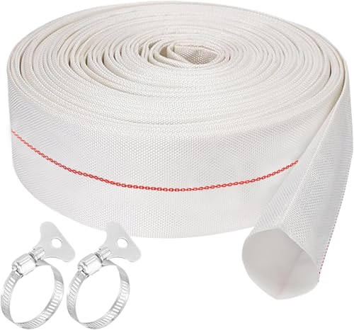 Manguera Plana Ø 1" (25mm) Mangueras Planas 10M Manguera de Evacuación para Bomba de Agua Sumergible o Bomba Aguas Sucias (25mm, 10)