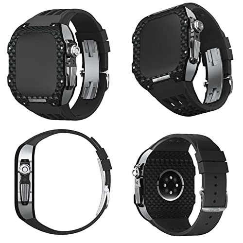 Boîtier carbone Apple Watch 44mm antichoc sangle