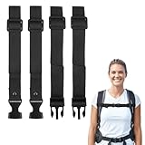 Quilax 2 Stück Verstellbarer Brustgurt für Rucksack,Rucksackgurte mit Schnalle,Allzweck Brustgurt,für Rucksack,Schulranzen,Wandern,Reisen, Klettern