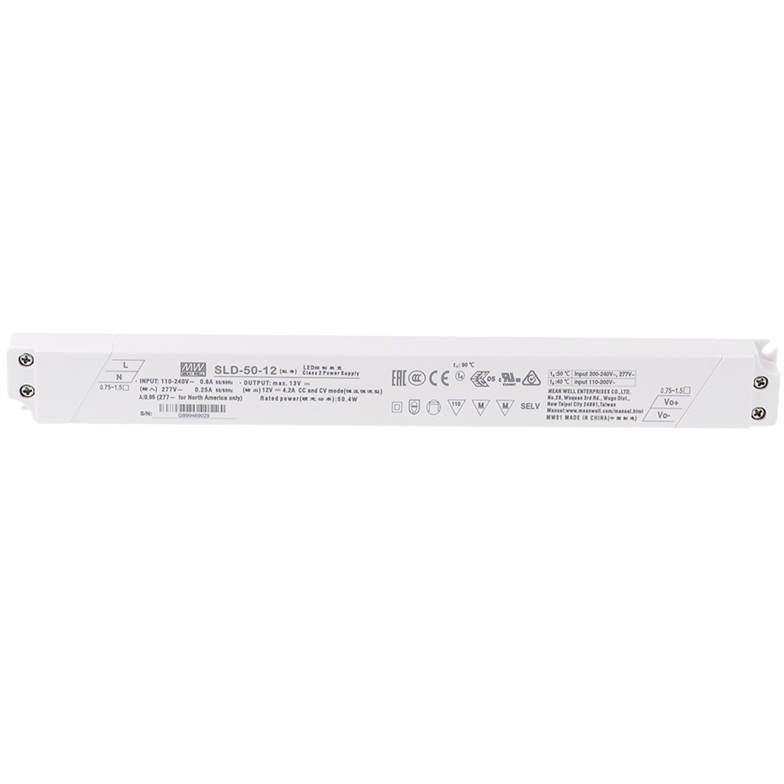 FCARUMIQP SLD-50-12 50W 4.2A 12V Linear LED Driver Constant Voltage Current Mode Panel Signage Light Power Supply