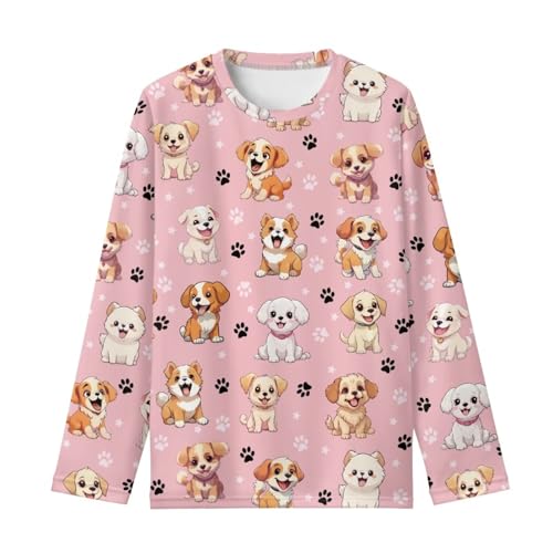 Image of Renewold Boys Girls Tees Kids T-Shirt Long Sleeve Crewneck T Shirts Casual Athletic Tops Clothing for Home School Travel