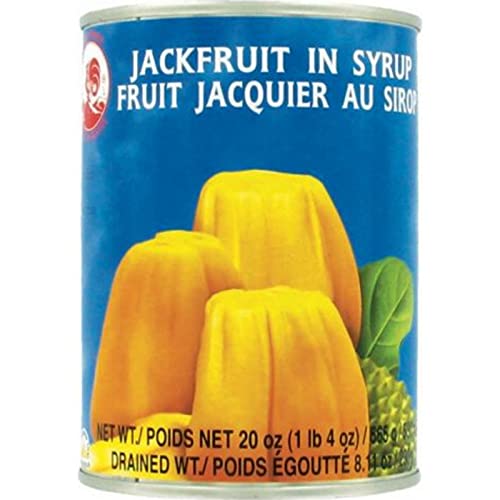 Fruit de Jacquier thaïlandais au sirop en conserve par lot - Marque Coq - Fruits exotiques - 565G (2 boîtes)