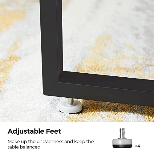 Image of VASAGLE Coffee Table with Storage Shelf, 39.4 x 21.7 x 17.7 Inches