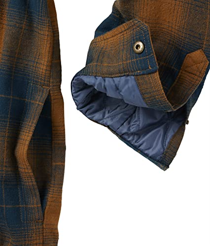 Image of Legendary Whitetails Mens Thermal Lined Shirt Jacket Plaid Flannel Polyfill Insulated Shacket