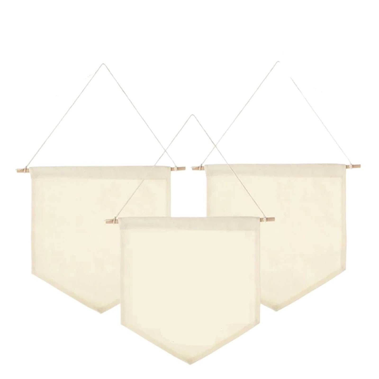 Maryear One Color Pin Wall Display 6Pcs Canvas Blank Banners With Wooden Dowel Enamel Pin Wall Display Holder For Pins
