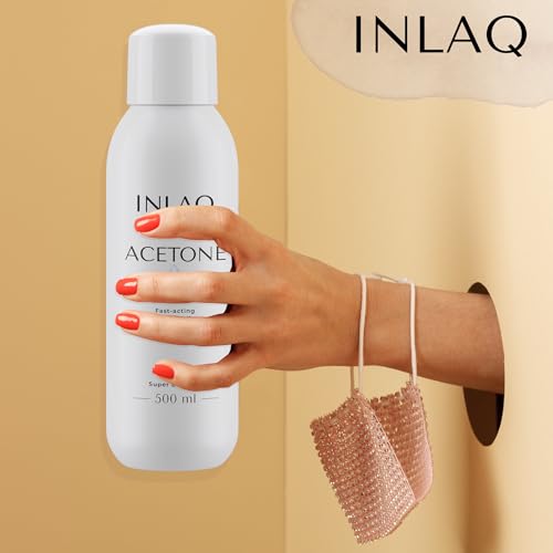 INLAQ 100% Czysty Acetonowy zmywacz do paznokci | 500ml