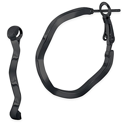 Soul-Cats® 1 paio orecchino zigzag Hoops nero