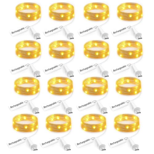 Guirlande LED rechargeable USB sur fil de cuivre flexible pour décoration de chambre