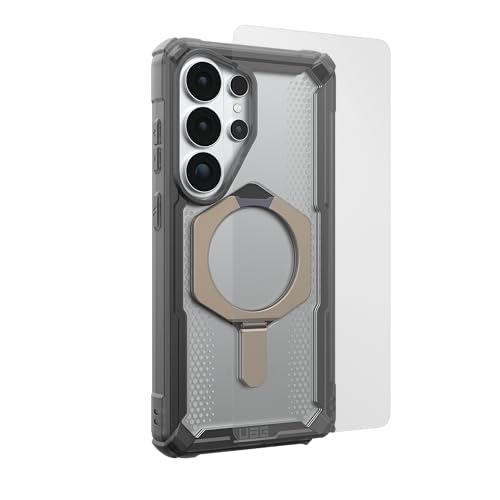 URBAN ARMOR GEAR UAG for Samsung Galaxy S26 Ultra Plasma XTE Case Bundle with Glass Shield Screen Protector, Ash/Titanium