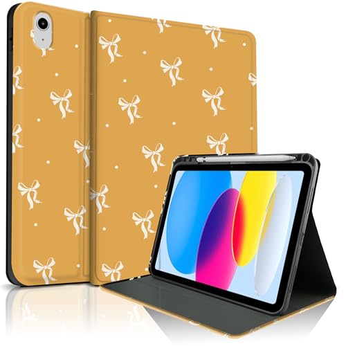 Protection iPad 11 A16 design élégant et chic motif papillon orange