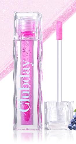 NIE PAN CHONG SHENG Tubo cuadrado espejo cambio de temperatura fruta brillo de labios transparente nacarado camaleón Aceite de labios maquillaje de labios (3)