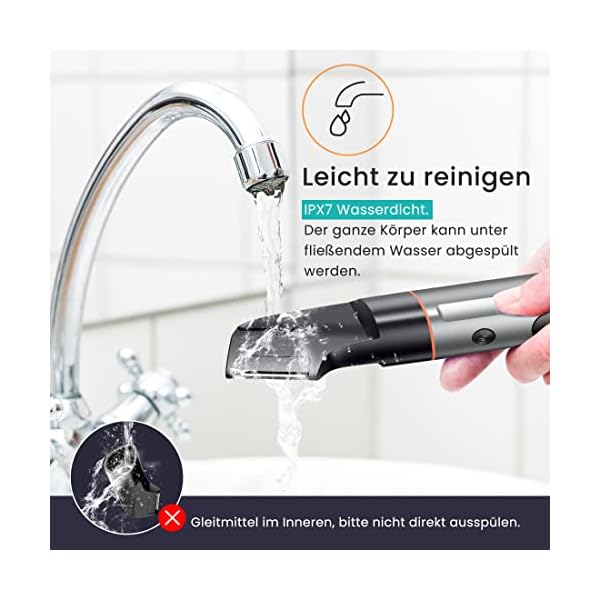 kensen Intimrasierer Mann 3 in 1 Körperrasierer Herren,Rasierer Herren Intimbereich Body Rasierer Herren Wasserfest Body Trimmer Herren Nass-Trocken Wiederaufladbare Achselhöhlen Leiste Rücken – Bild 6