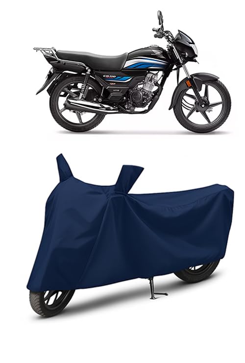 Image of Waterproof Bike Cover for Honda CD 110 | All Weather Protection from Rain, Dust, UV Rays & Scratches with Mirror Pockets & Buckle Belt | CD 110 Bike Cover