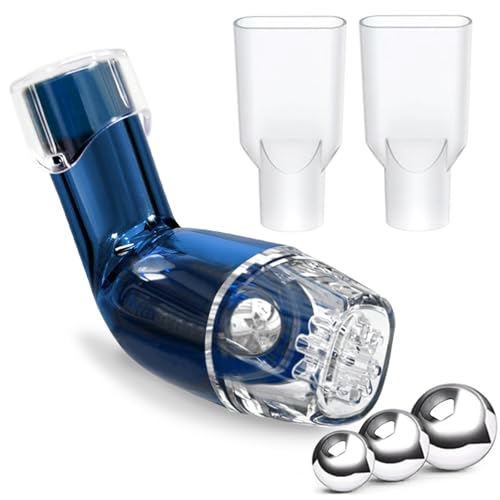 Flutter Valve Breathing Exercise Device for Lungs, Portable Lung Exerciser & Mucus Clearance Device,...