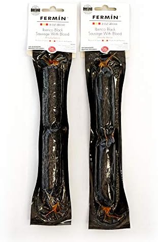 Morcilla Iberico, Blood Sausage, Not Cooked - 4-5 Oz by Fermin (Pack of 2)
