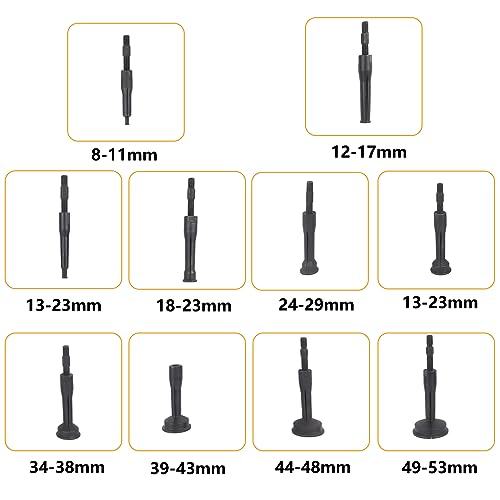 Handor 16PCS Blind Inner Bearing Puller Blind Hole Collet Bearing Race and Seal Puller Extractor Kit, Slide Hammer Pilot Insert Inner Bearing Removal Tool Set - Thumbnail 3