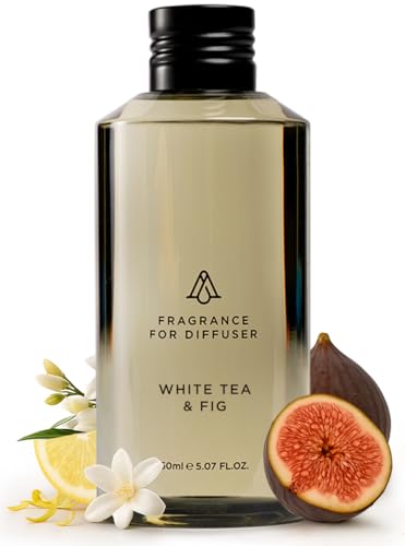 Fragancia de té blanco e higo para difusor de aroma, aroma de té blanco natural y vegano, hecho en Estados Unidos, 178 mililitros (6 onzas líquidas)