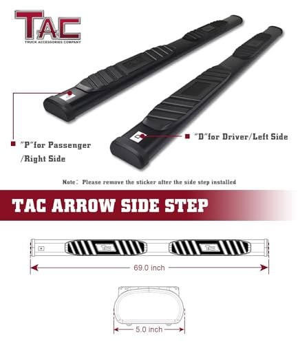 Estribos laterales TAC aluminio negro 5 pulg Jeep JK miniatura 7