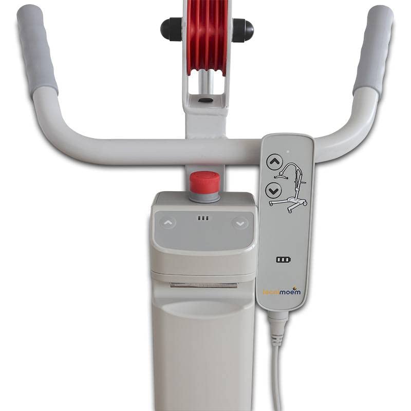 Ventadecolchones – Grúa Eléctrica para el traslado de pacientes, personas mayores, elevación cuerpo completo. Marca Española. Soporta hasta 135 Kilogramos. Arnés Incluido.