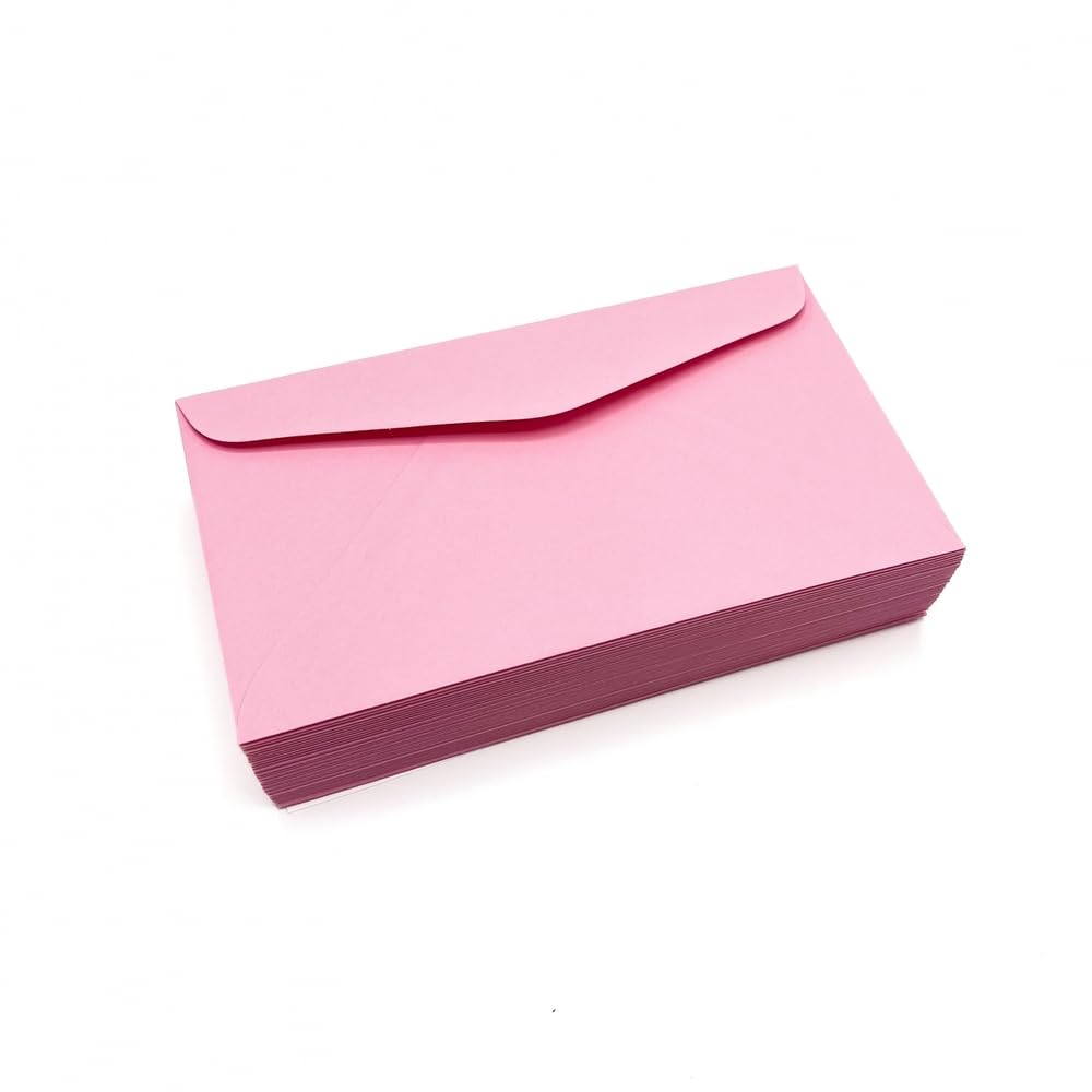 Limited Papers. #6 3/4 Envelopes Pastel Colored, Smooth Finish, for Invitations, Letters, Greeting Cards, Business Mailings. (Pink, 500)
