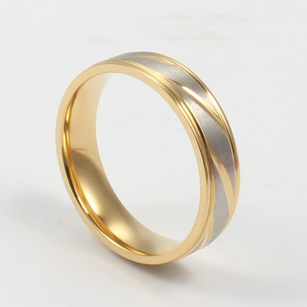 Amazon | ジュエリー 結婚指輪 ゴールド 18金鍍金 チタン ペア
