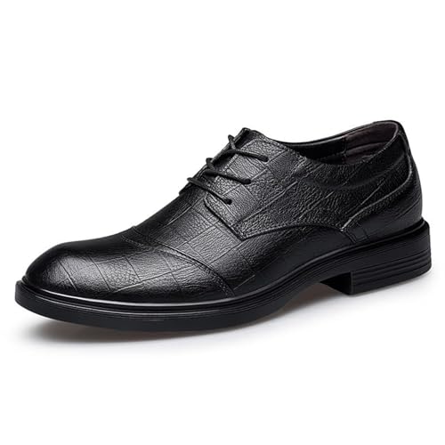 YZABEL Men's Polishing Leather Lace-Up Chunky Heels Oxfords Lug Sole Shoes Oxford Formal Classic Business Shoes Coiffeur Office Shoes Men Elegant Loafers Luxury Oxford Shoes for Men