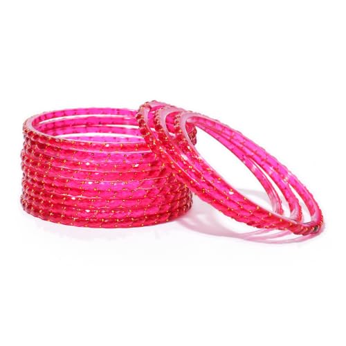 Image of Raindrop Crystal Glass Bangles, Pack of 12